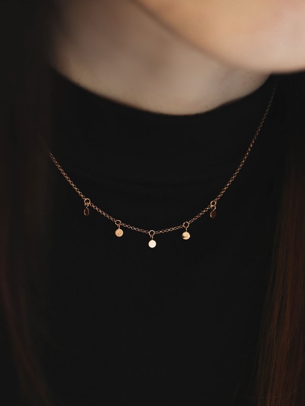 Dots Choker Necklace in Rose Gold
