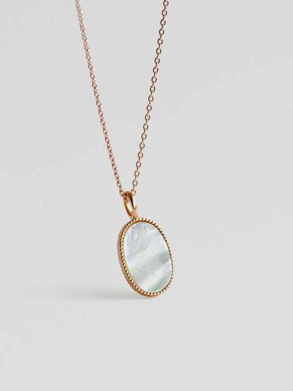 Naya Necklace - Mother of Pearl in Rose Gold