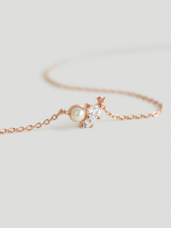 Numi Necklace - Freshwater Pearl in Rose Gold