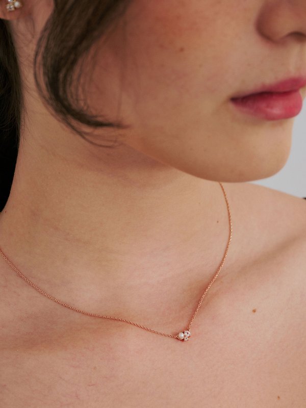 Numi Necklace - Freshwater Pearl in Rose Gold