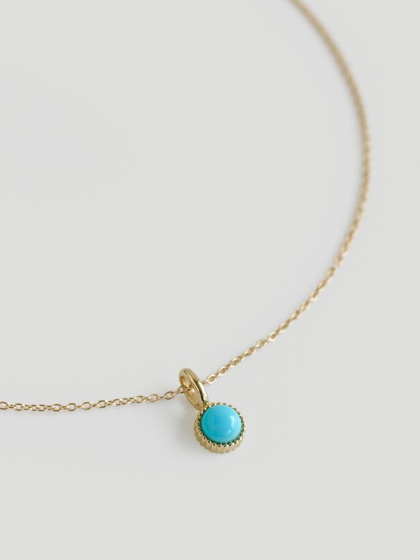 Nyssa Necklace - Blue Turquoise in Champagne Gold
