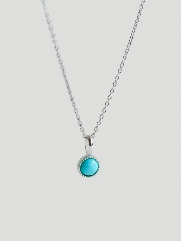 Nyssa Necklace - Blue Turquoise in Silver