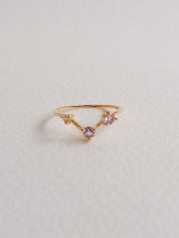 Joelle Ring - Pink Amethyst in Gold