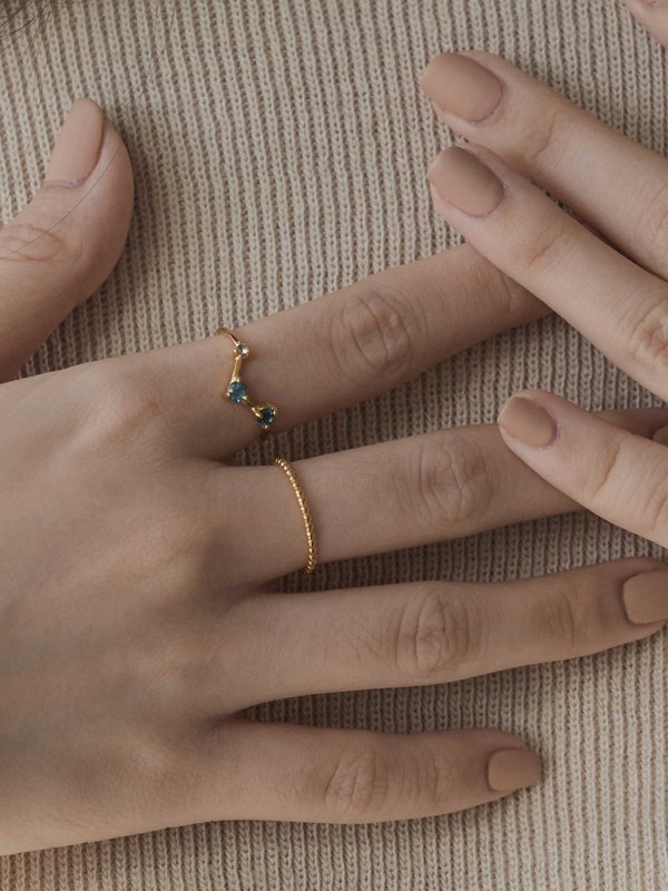 Joelle Ring - London Blue Topaz in Gold