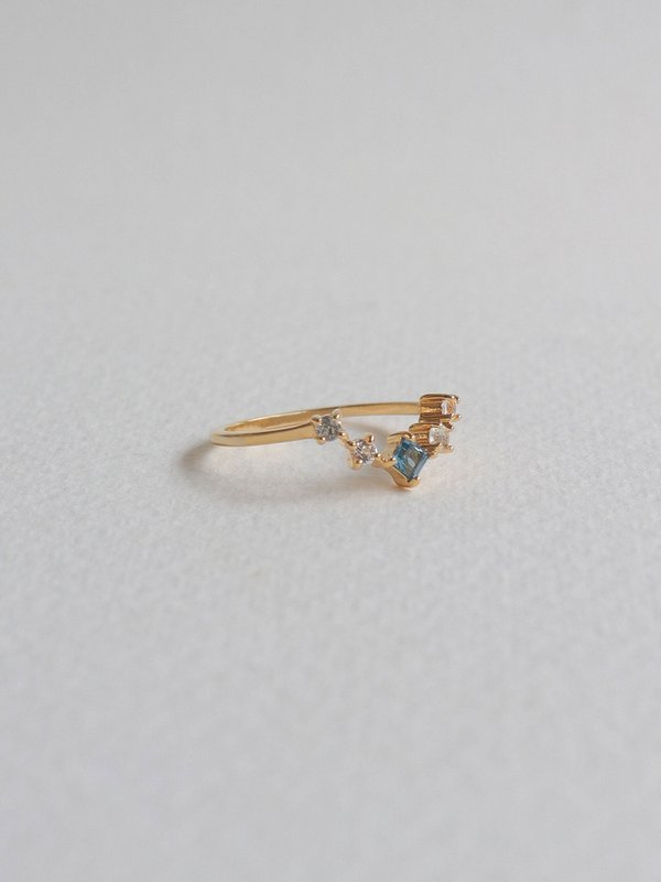 Katie Ring - London Blue Topaz in Gold