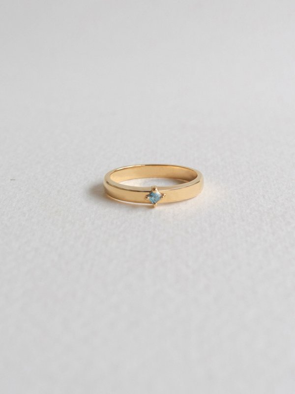 Khloe Ring - London Blue Topaz in Gold
