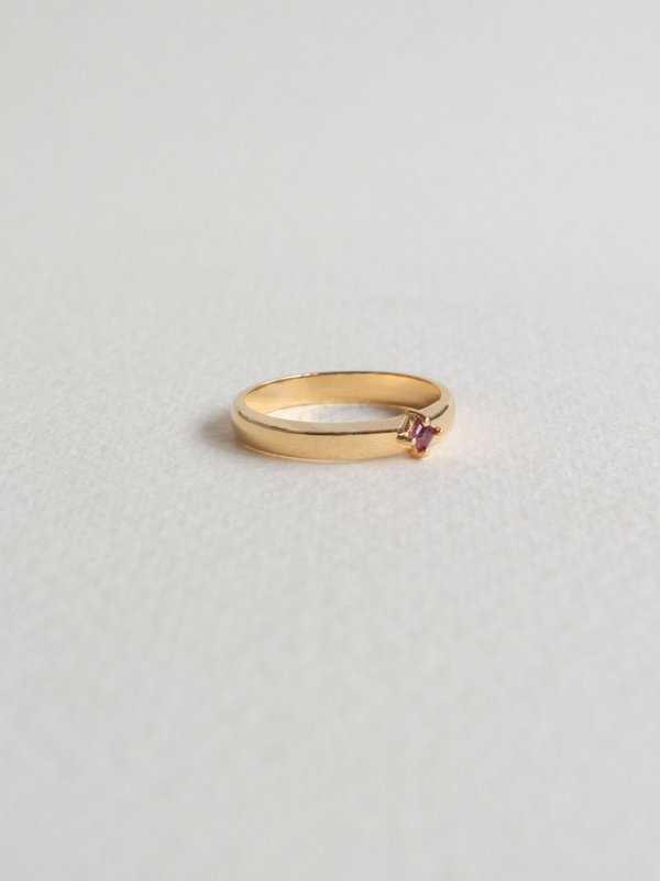 Khloe Ring - Rhodolite in Gold
