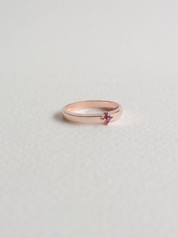 Khloe Ring - Rhodolite in Rose Gold