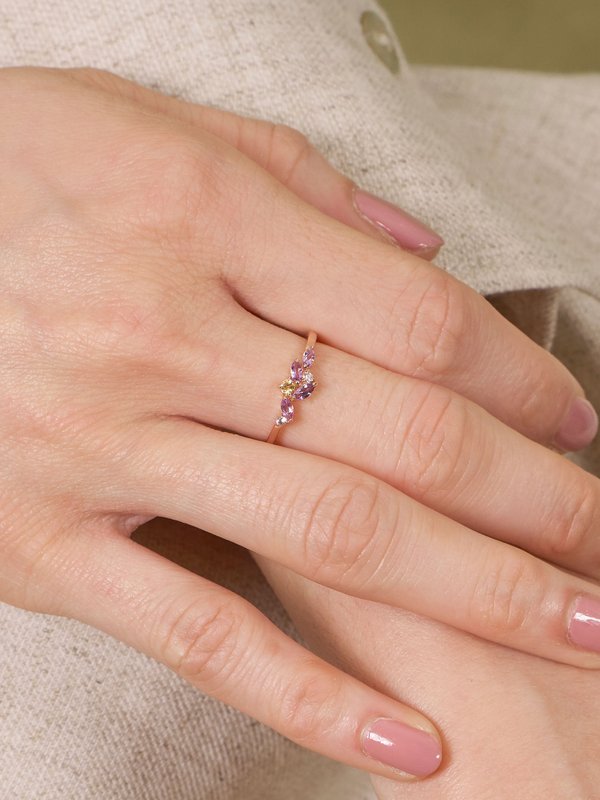 Marcella Ring - Amethyst in Rose Gold