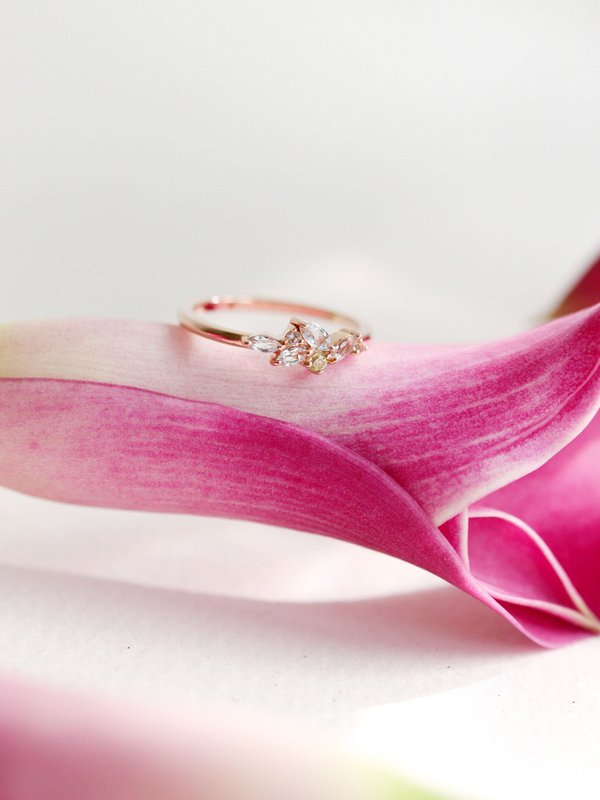 Marcella Ring - Sky Blue Topaz in Rose Gold