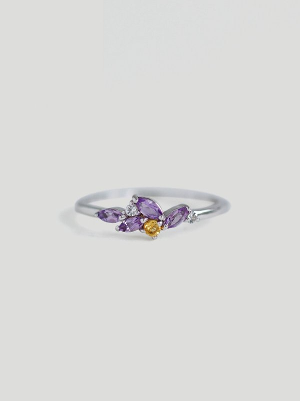 Marcella Ring - Amethyst in Silver