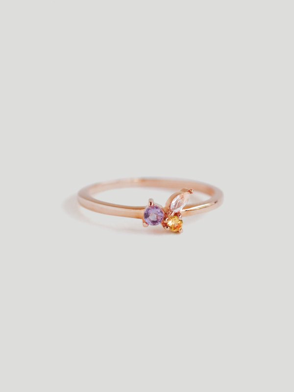 Marie Ring - Amethyst in Rose Gold
