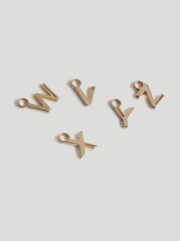 I Am Pendant - A to Z Single Pendant in Champagne Gold