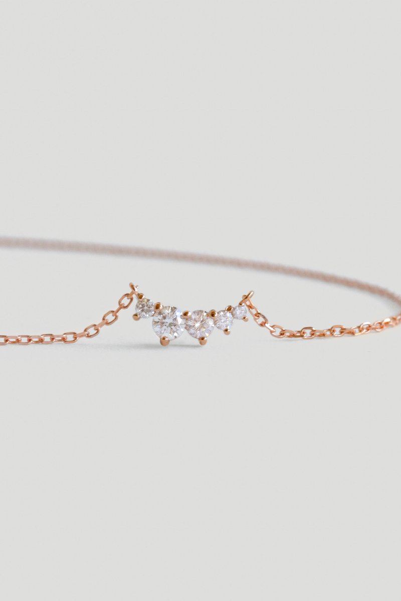 Stardust 14K Rose Gold Necklace with Diamonds