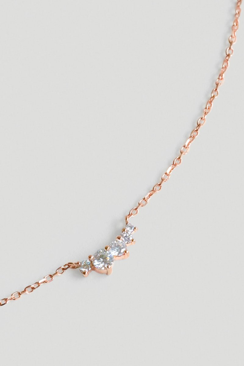 Stardust 14K Rose Gold Necklace with Diamonds
