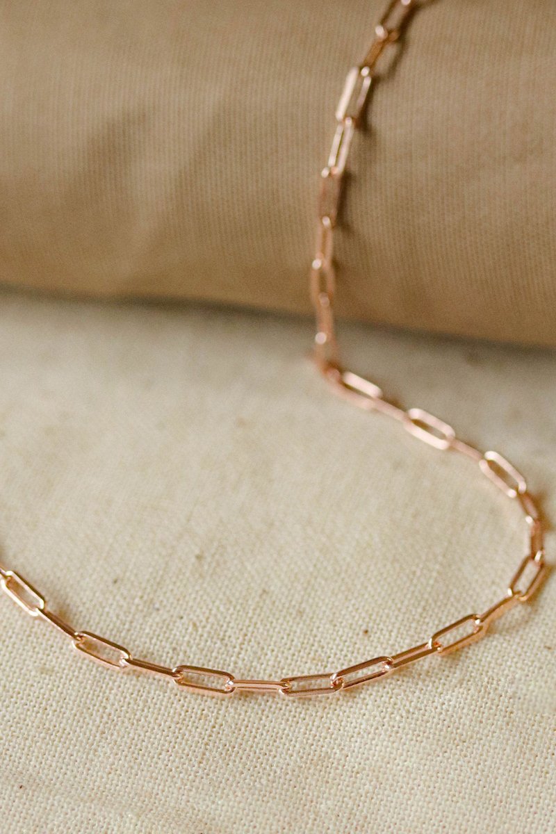 Larga Rose Gold Link Necklace 