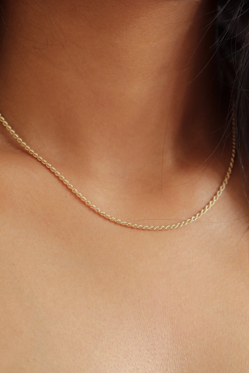 Twist Rope Gold Necklace