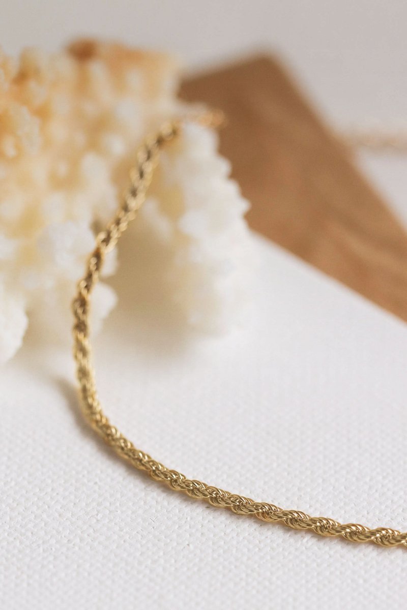 Twist Rope Gold Necklace