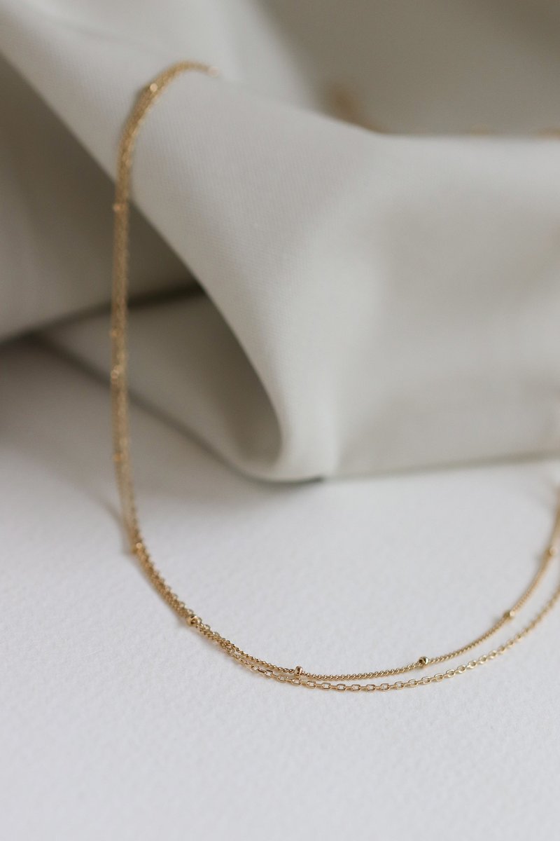 Satellite Gold Layered Necklace 