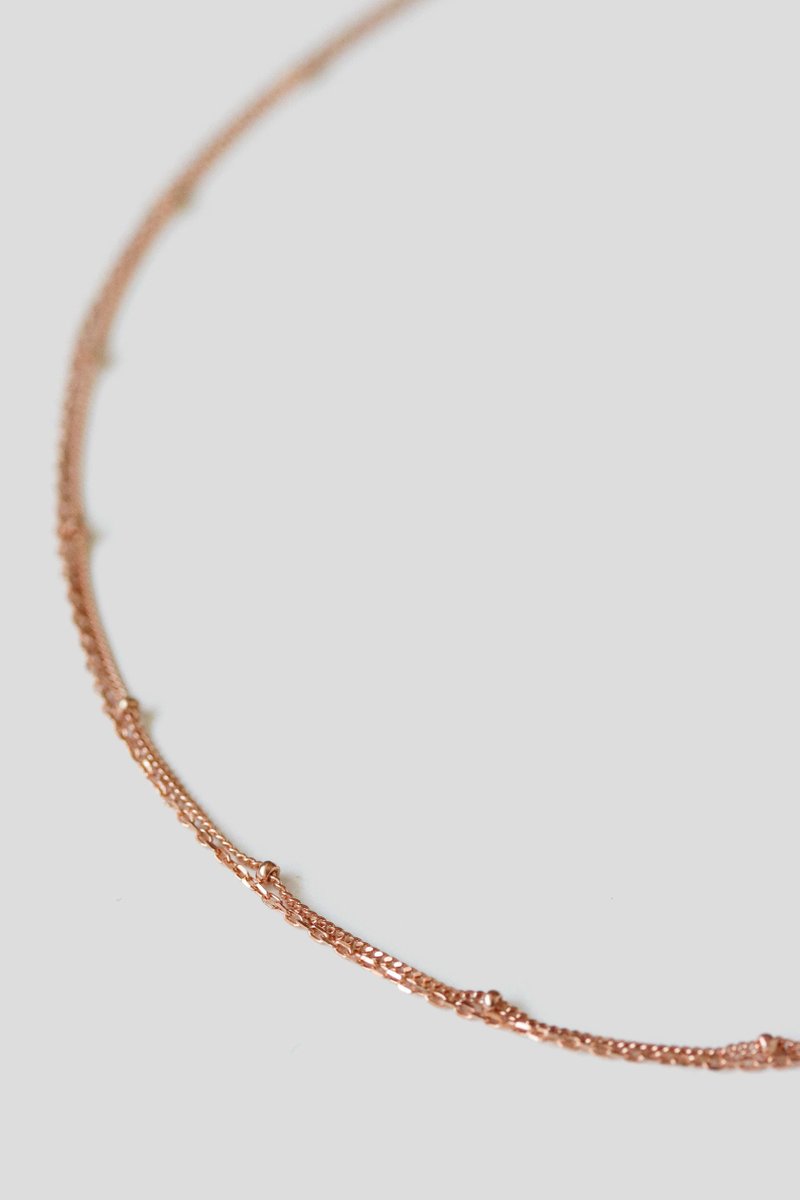Satellite Rose Gold Layered Necklace 