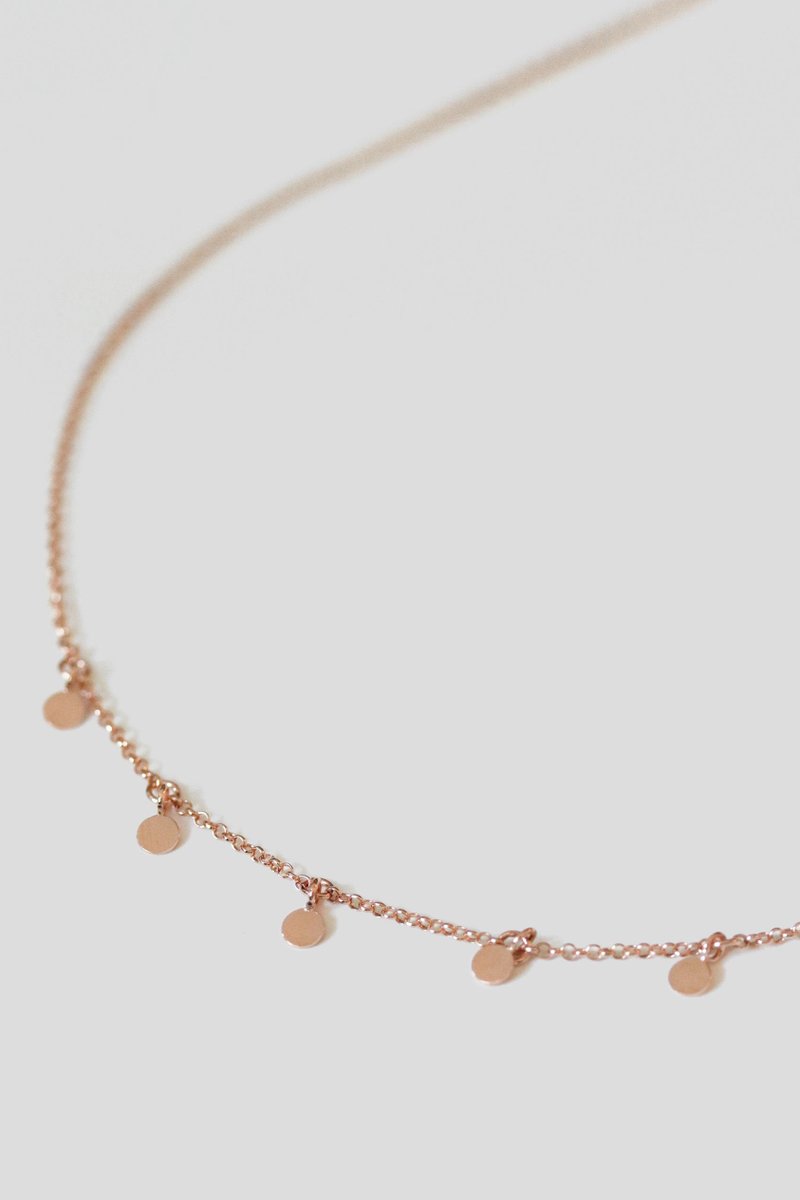 Dots Rose Gold Choker Necklace