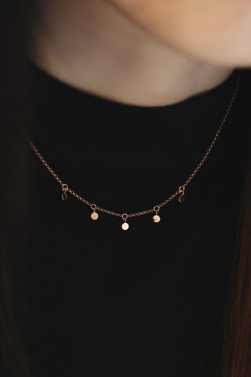Dots Rose Gold Choker Necklace