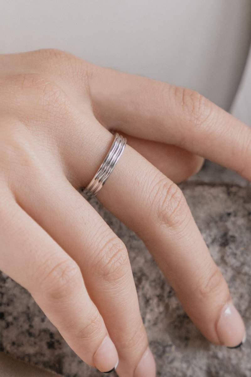 Trois Silver Ring