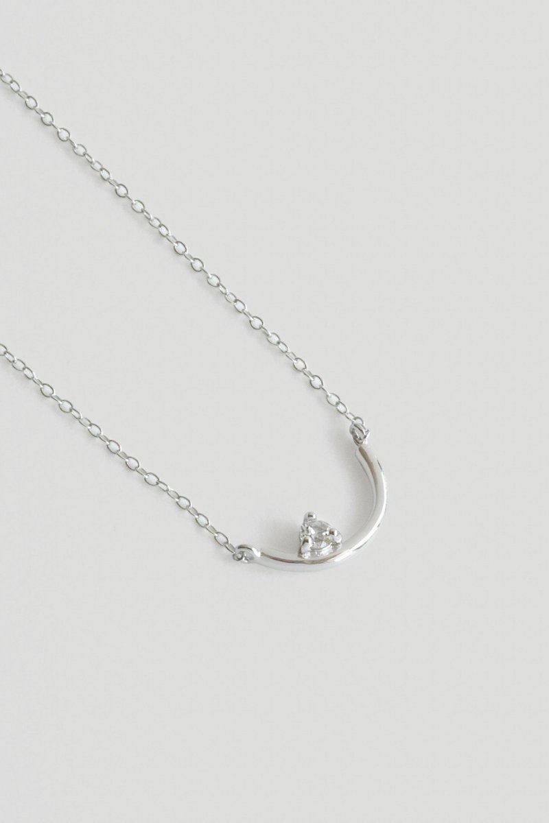 Bailee Silver Necklace with White Topaz