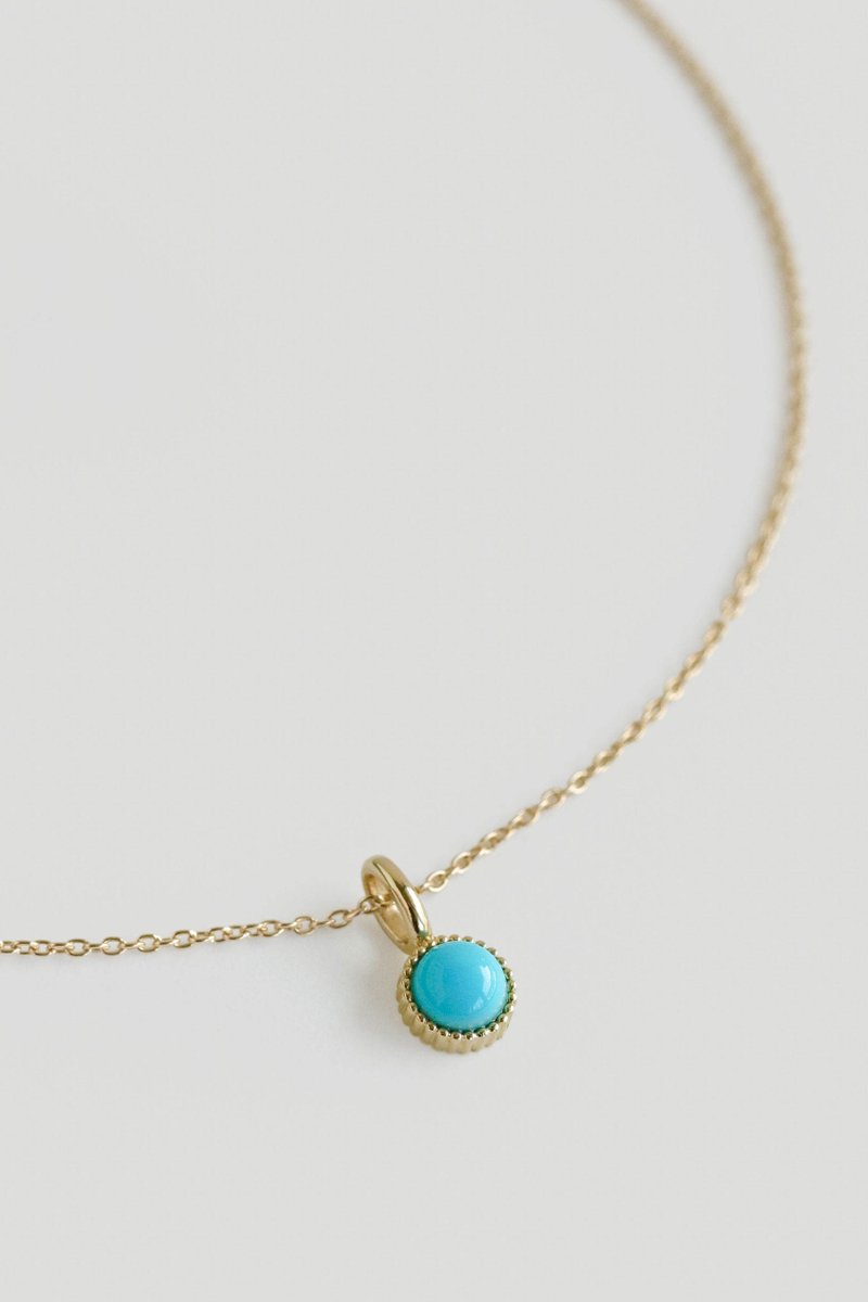 Nyssa Gold Necklace with Blue Turquoise