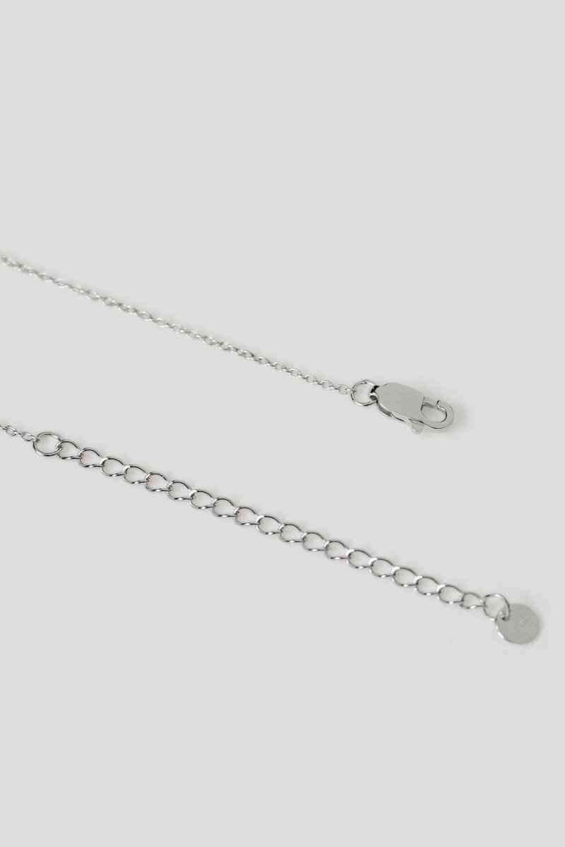 White gold online silver chain