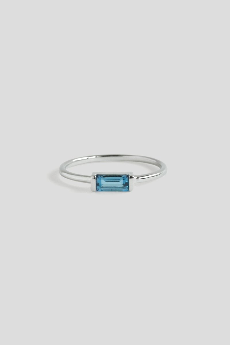 Joni Silver Ring with London Blue Topaz