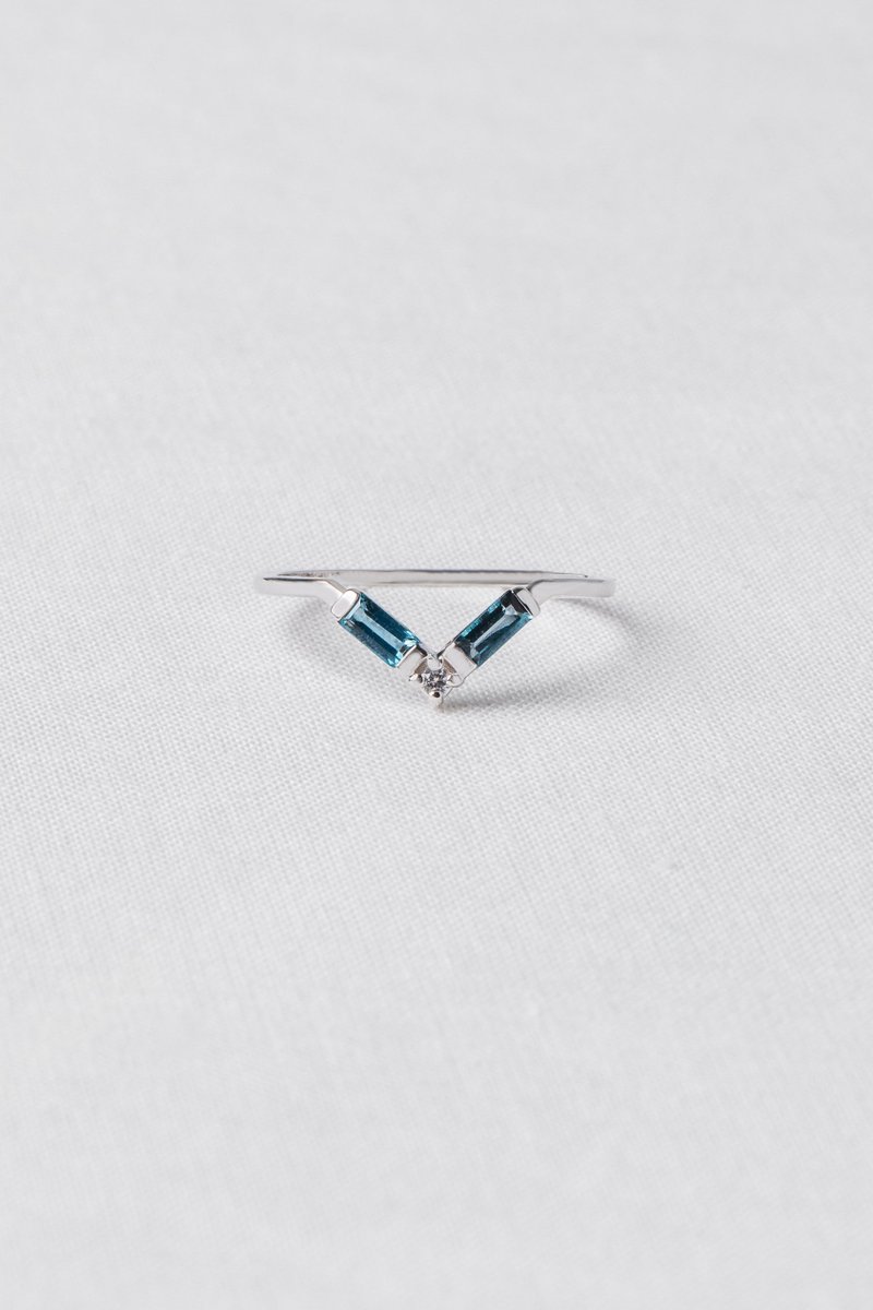Juliette Silver Ring with London Blue Topaz