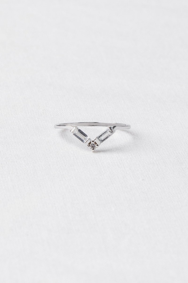 Juliette Silver Ring with White Topaz