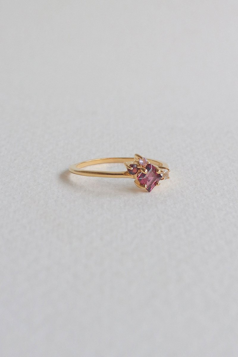 Kathryn Gold Ring with Rhodolite
