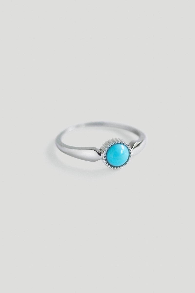 Nyssa Silver Ring with Blue Turquoise
