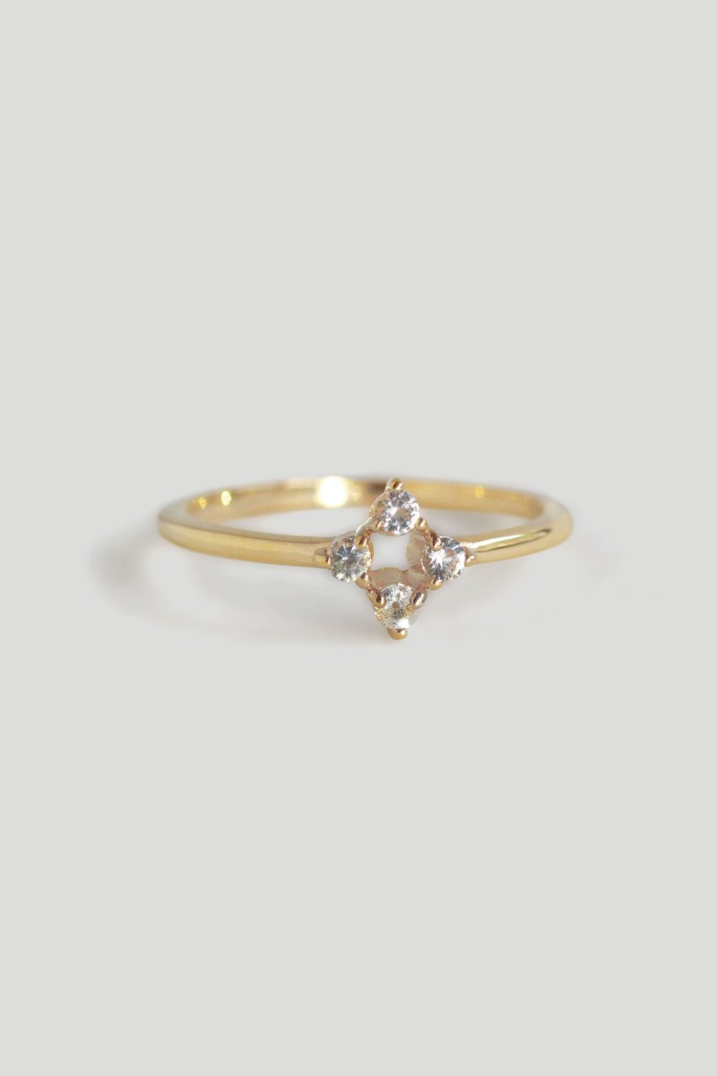 Maisie Gold Ring with White Topaz