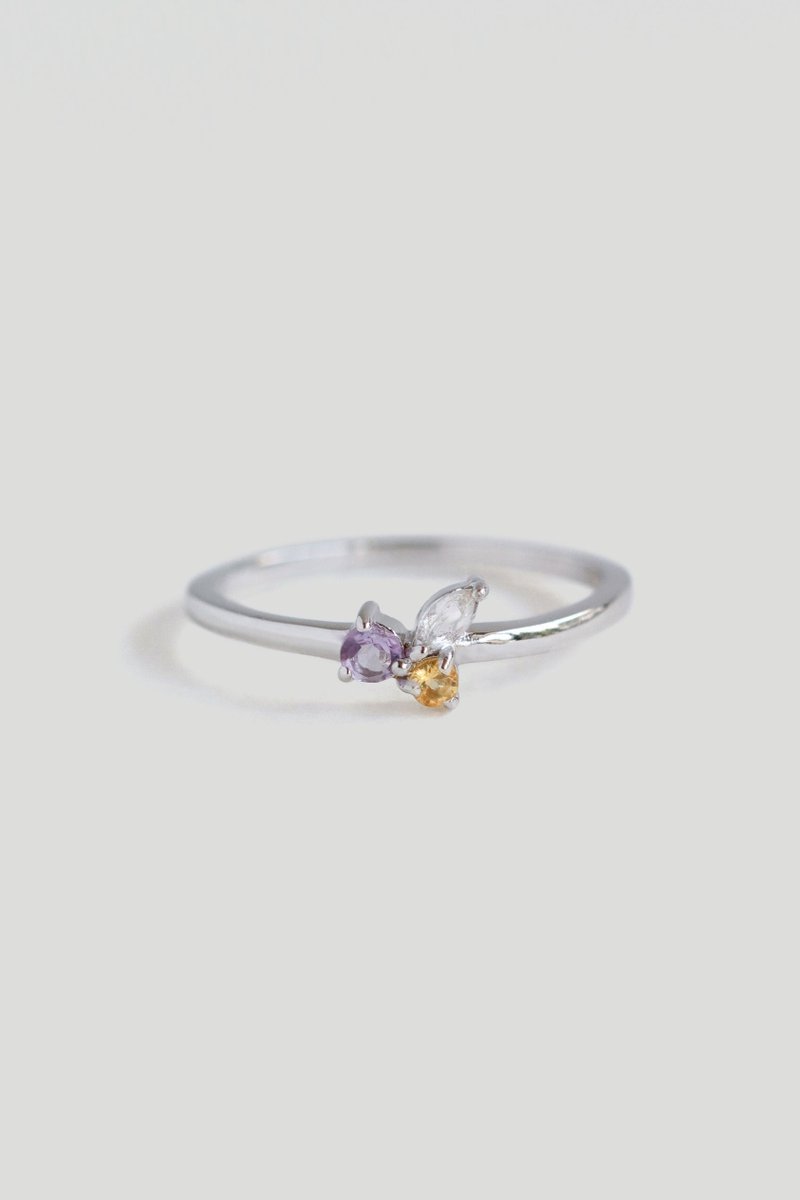 Marie Silver Ring with Amethyst
