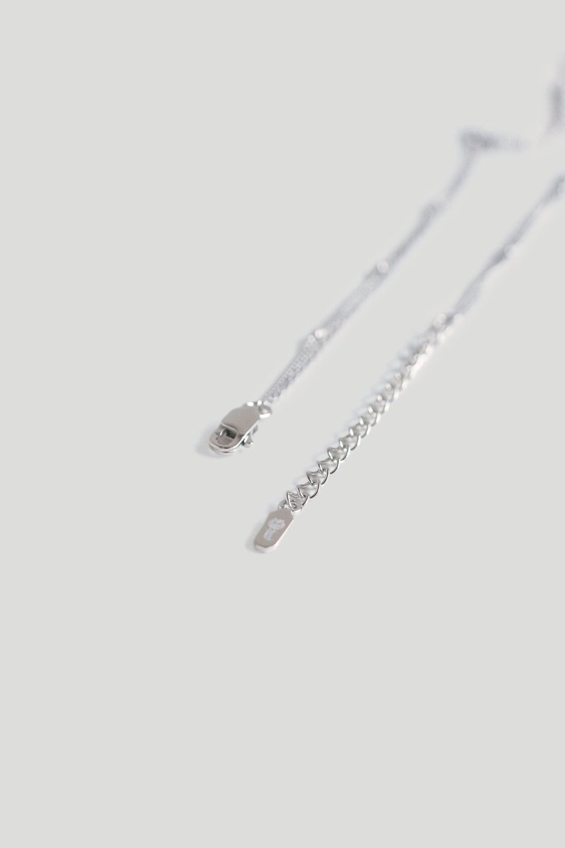 Satellite Silver Layered Necklace 