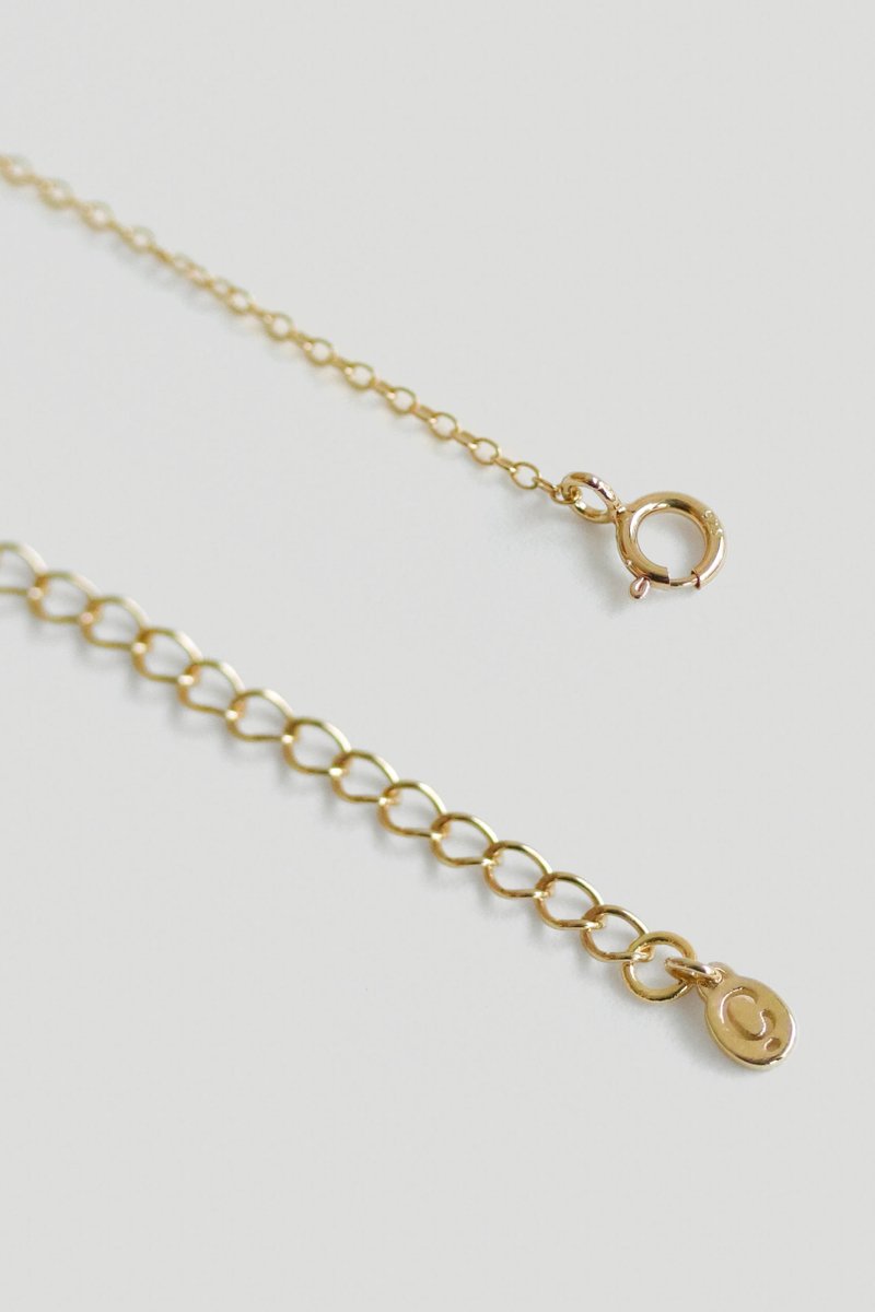 Bailee Gold Necklace with white topaz