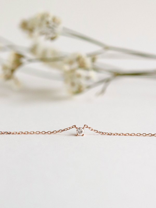 Sirius Necklace - Diamond in 14k Rose Gold