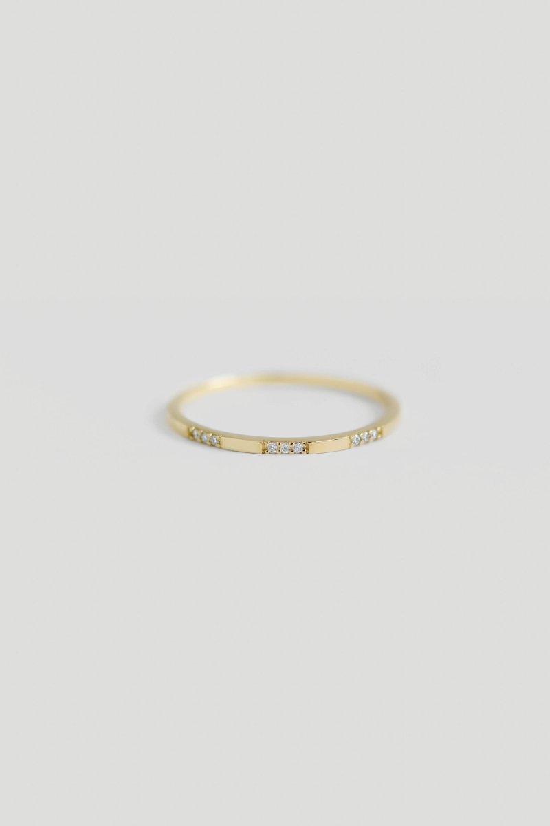 Array 14k Gold Ring with White Diamonds