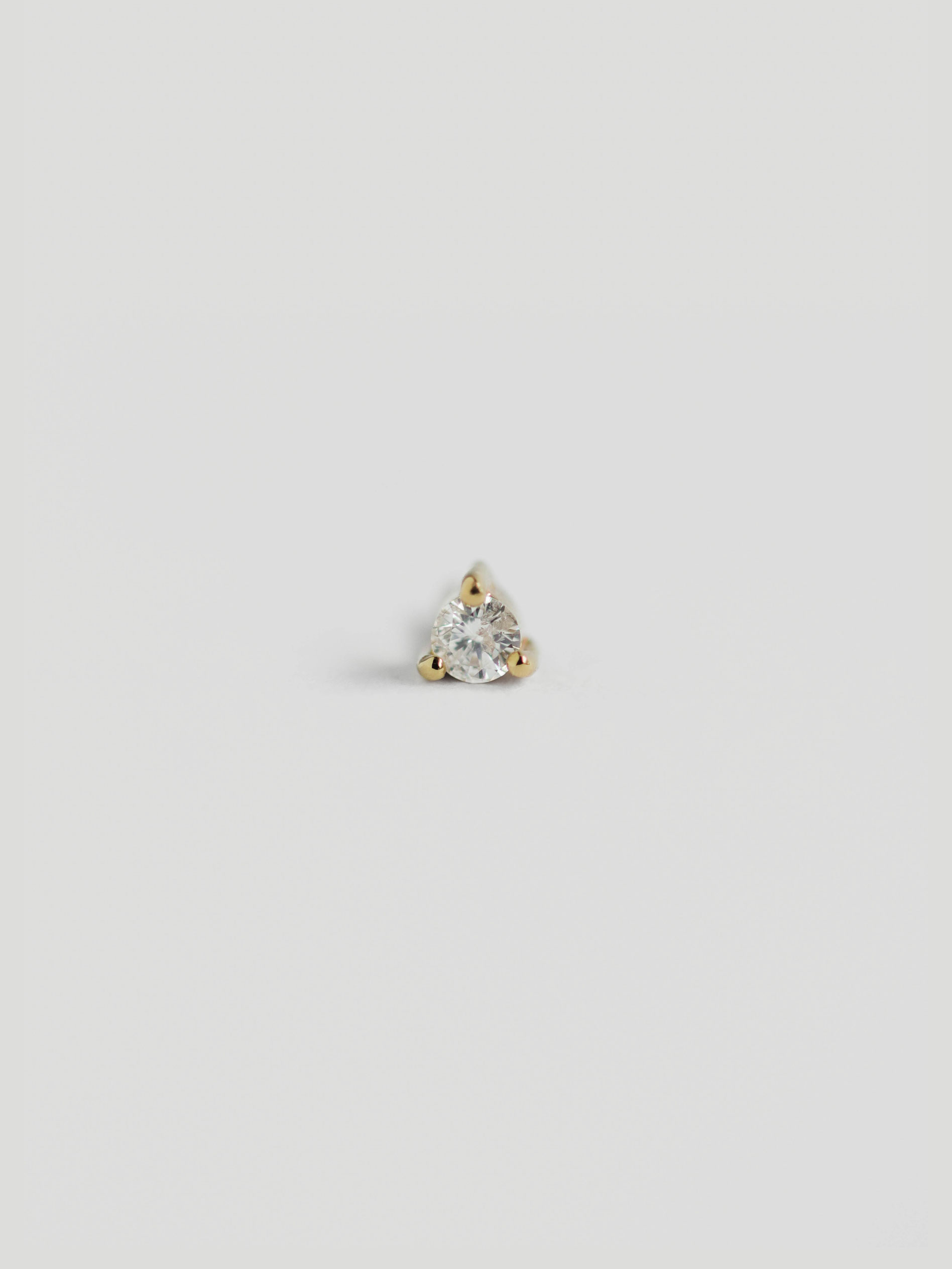 Sirius Threaded Labret Earring - Diamonds in 14k Gold (Single ...