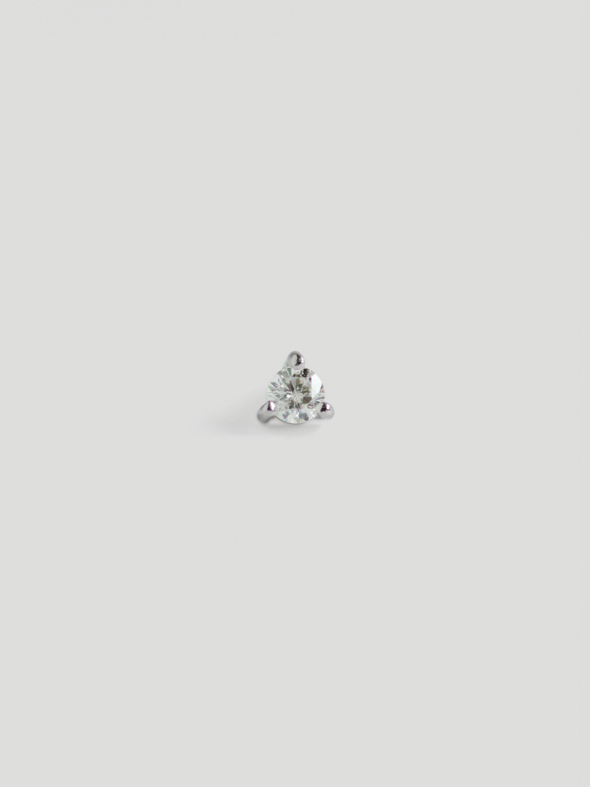 Sirius Threaded Labret Earring - Diamonds in 14k White Gold (Single ...