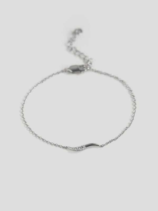 Portia Bracelet - White Topaz in Silver
