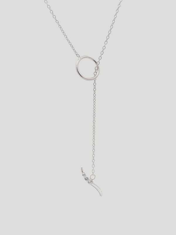 Portia Necklace - White Topaz in Silver