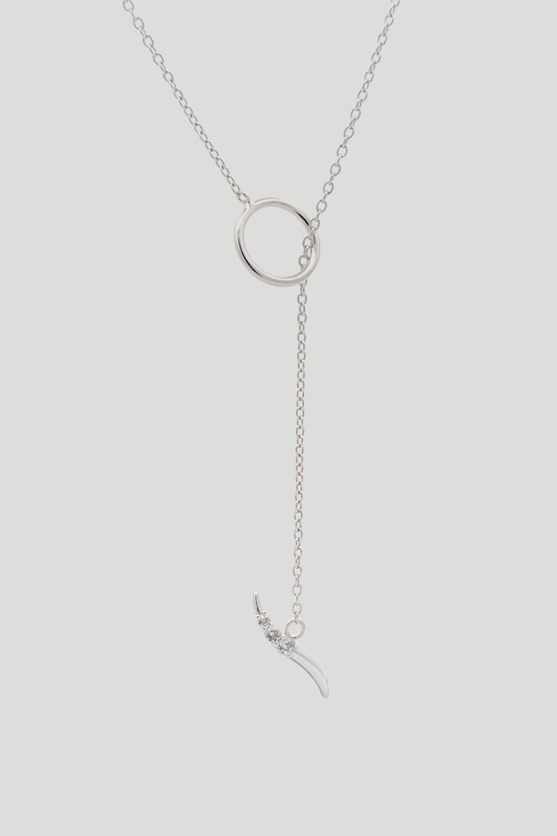 Portia Silver Necklace with White Topaz
