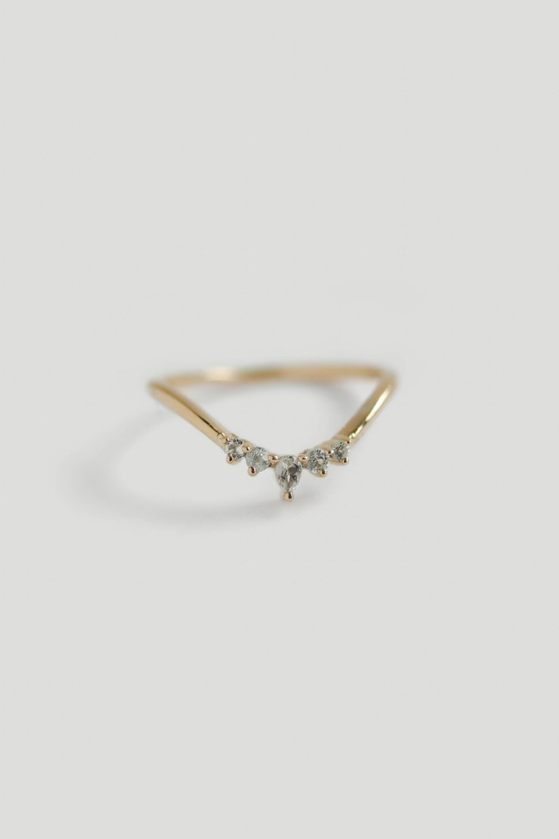 Phoebe Gold Ring with White Topaz