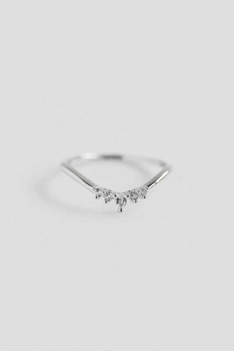 Phoebe Silver Ring with White Topaz